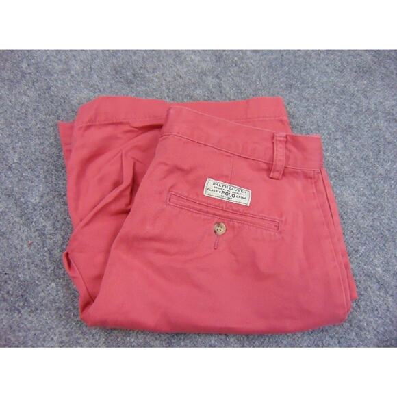 Polo‎ Ralph Lauren Prospect Shorts Mens 36 Red Chino Cotton Flat Front Casual - Picture 1 of 11